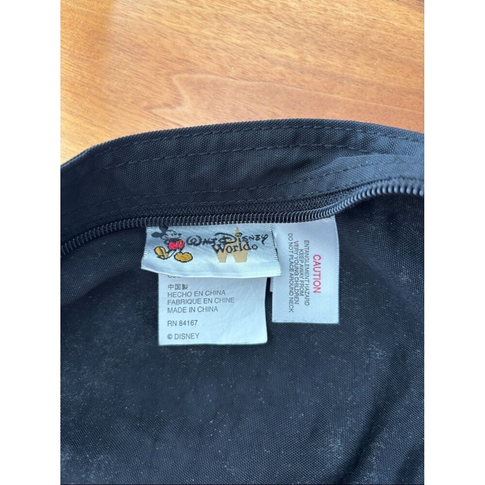 Walt Disney World Black Mickey Mouse 3 Compartment Nylon Tote Bag - Picture 4 of 6